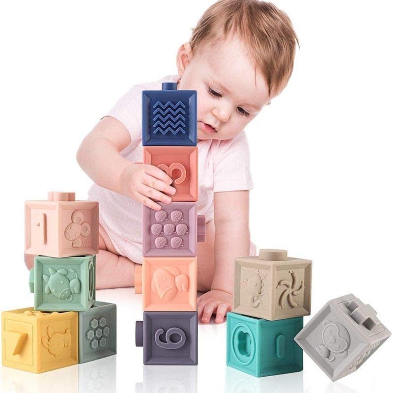 Blocos De Construção 3D Macios Para Bebês (Conjunto) - One Shoop