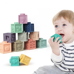 Blocos de Construção 3D Macios para Bebês - Conjunto de Aprendizado e Diversão